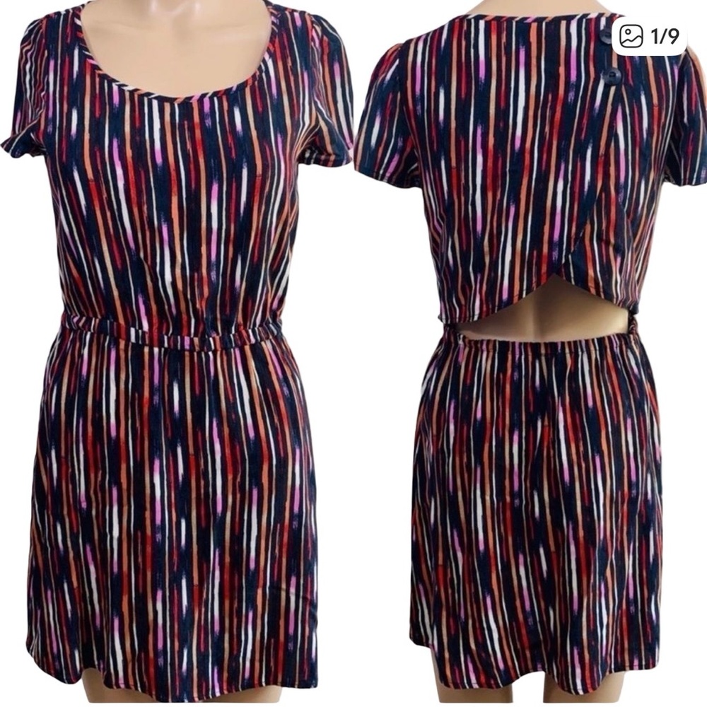 Rubbish Open Back Stripe Dress‎ XS